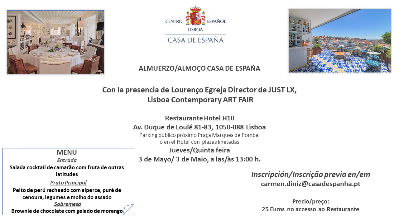 Almuerzo Casa de España – Restaurante Hotel H10 – Jueves 3 de Mayo Almuerzo Casa de España – Restaurante Hotel H10 – Jueves 3 de Mayo
