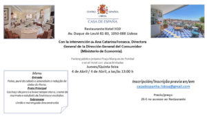 Almuerzo del 4 de Abril – Casa de España – Restaurante Hotel H10