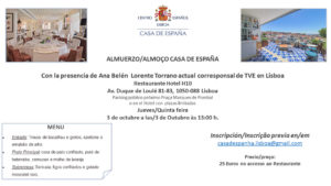 Almuerzo del 3 octubre - Casa de España - Restaurante Hotel H10