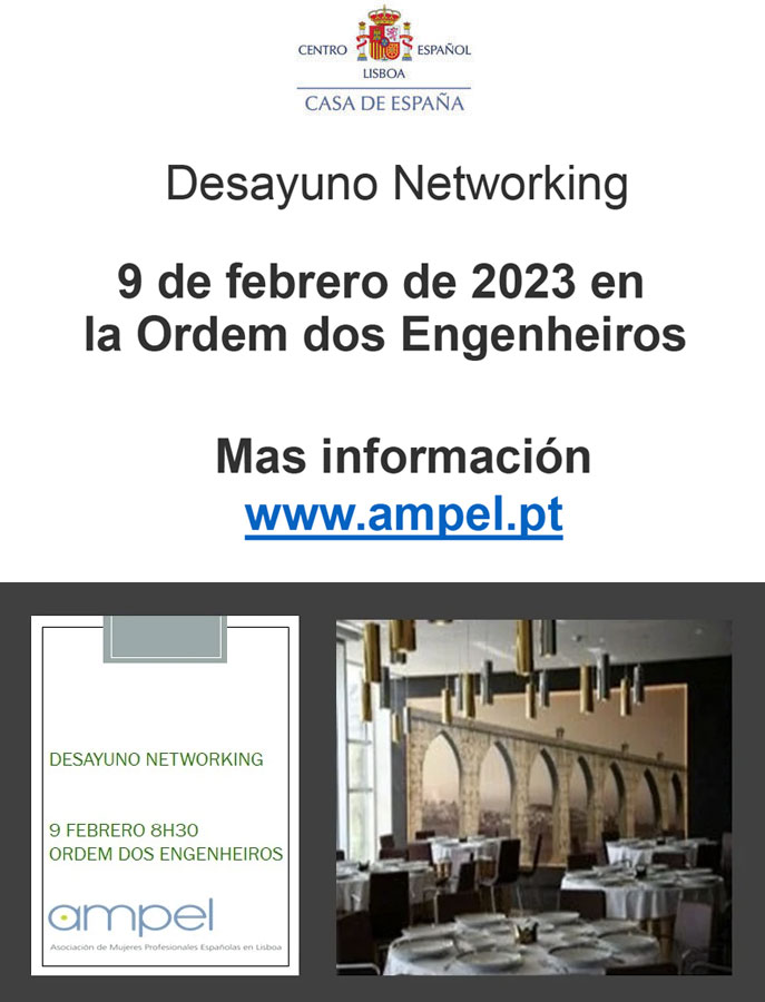 ASOCIACIÓN AMPEL: Desayuno Networking - 9 de febrero de 2023 en la Ordem dos Engenheiros