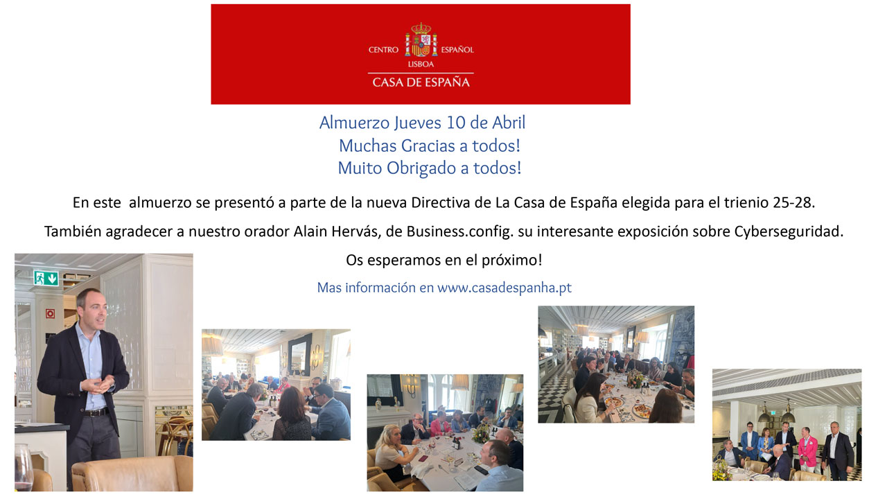 Almuerzo Jueves 10 de abril / Almoço Quinta feira 10 de Abril