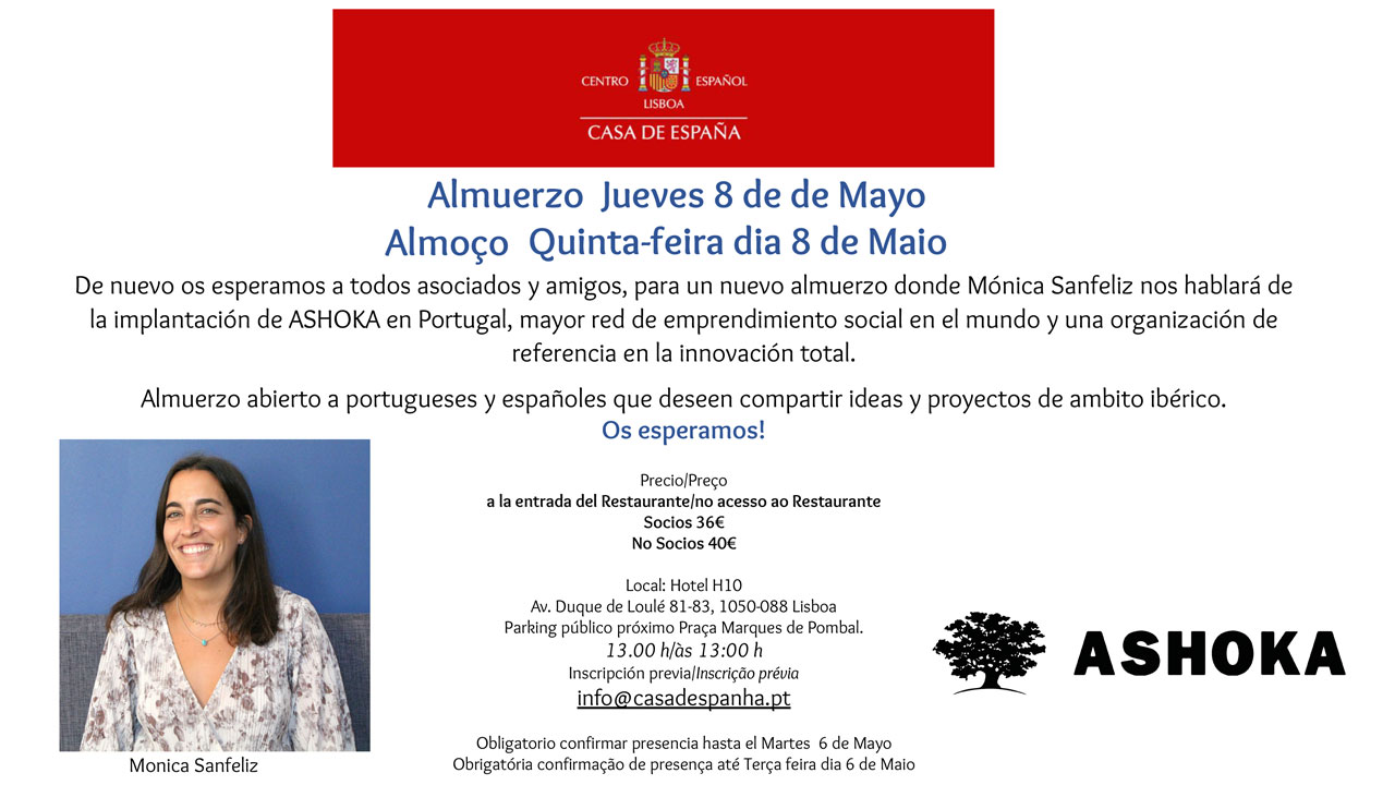 Almuerzo Jueves 8 de Mayo - Almoço Quinta-feira dia 8 de Maio Almuerzo Jueves 8 de Mayo - Almoço Quinta-feira dia 8 de Maio