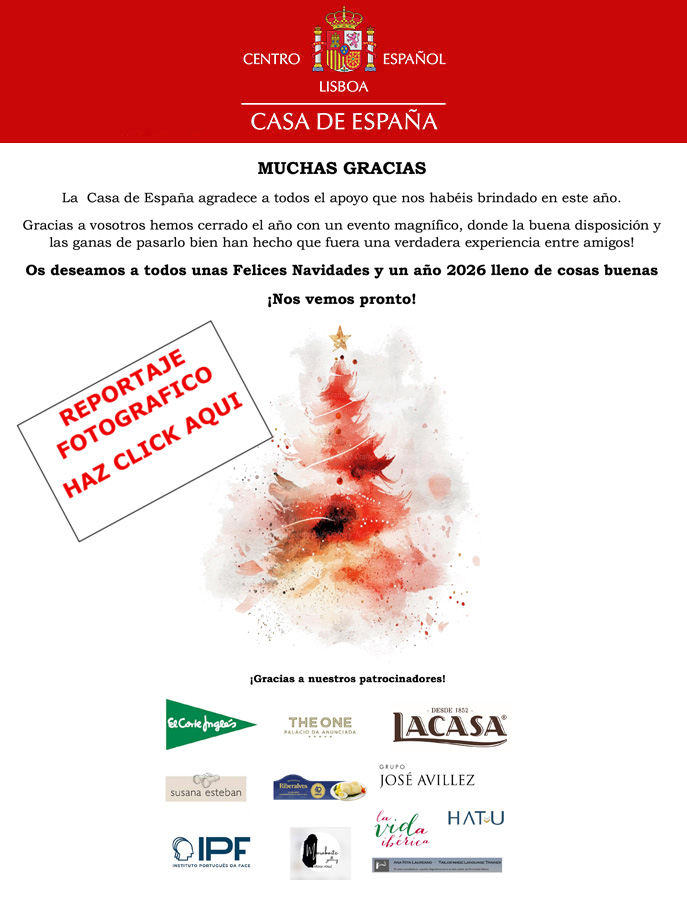 Cena de Navidad, Casa de España, Sábado 13 de Diciembre