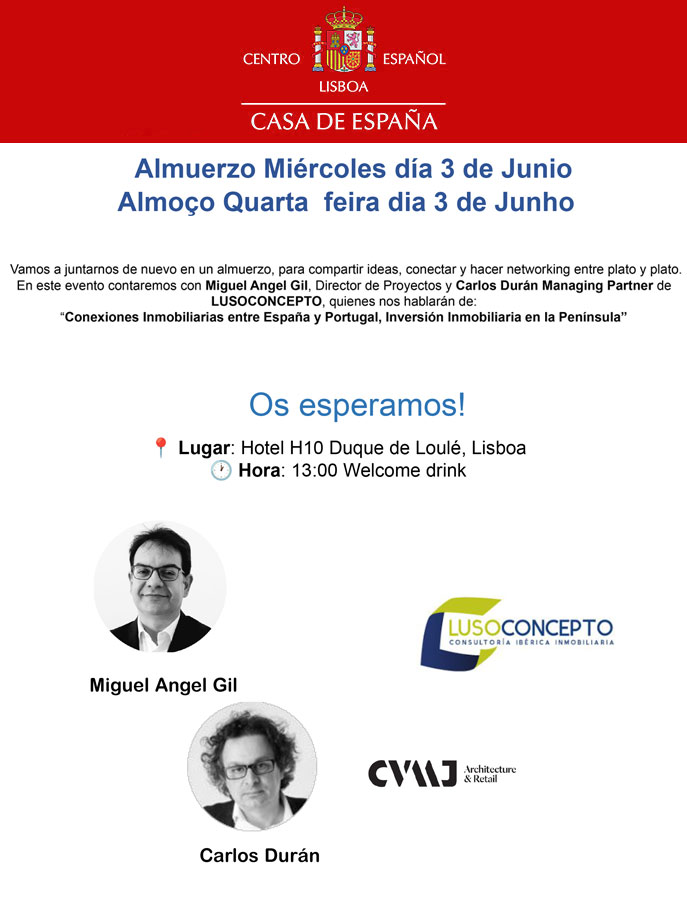 Almuerzo Miércoles día 3 de Junio - Almoço Quarta feira dia 3 de Junho