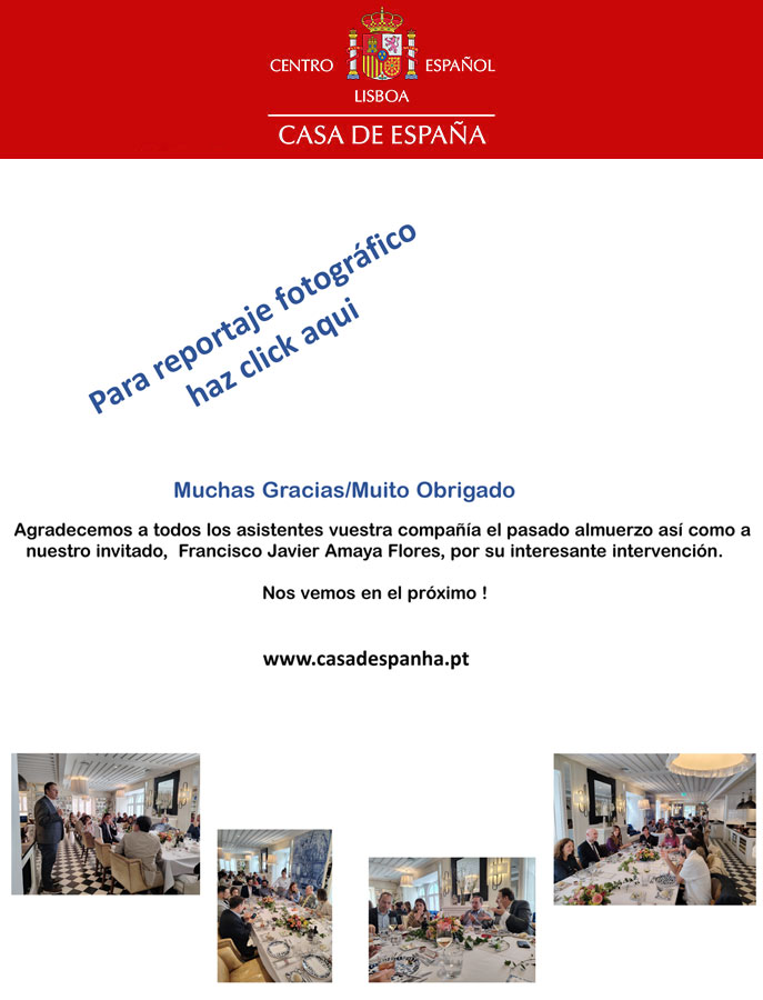 Almuerzo Jueves 7 de Mayo – Almoço Quinta-feira 7 de Maio