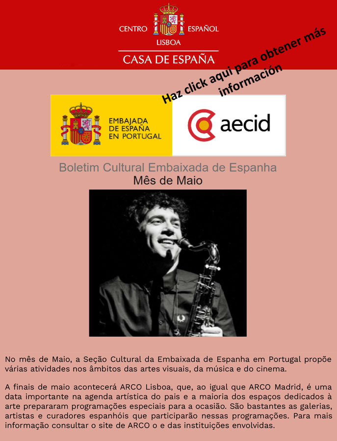 Boletim Cultural Embaixada de Espanha - Mês de Maio