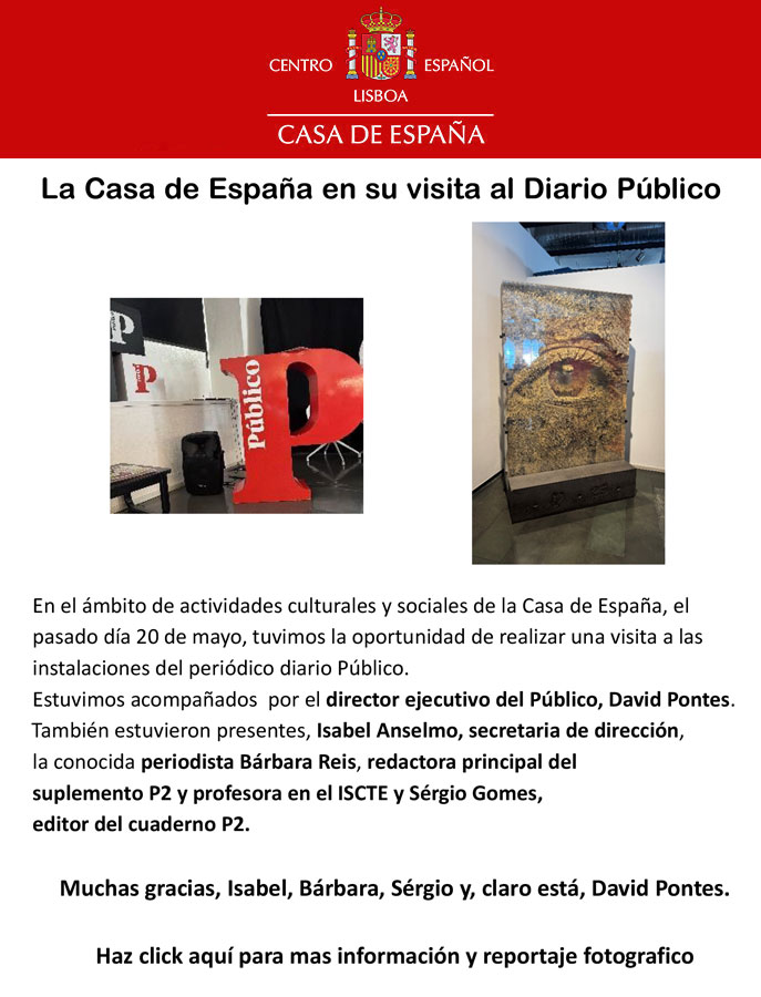 La Casa de España en su visita al Diario Público
