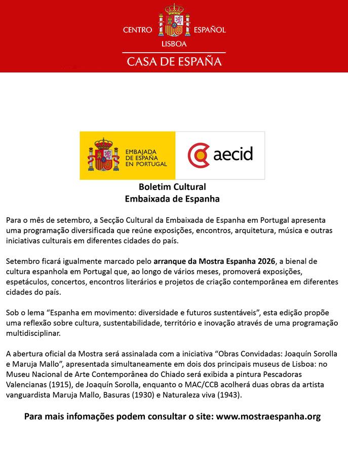 BOLETIM CULTURAL SEPTIEMBRE