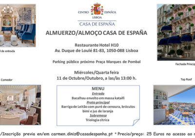 Almuerzo Casa de España - Restaurante Hotel H10