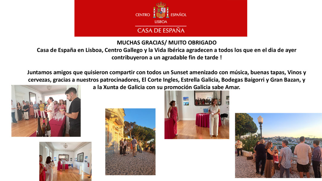 Casa de España, en colaboración con el Centro Gallego de Lisboa – Evento que abre las puertas del verano a la comunidad luso-española de Lisboa