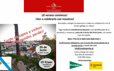 Tarde de tapeo y vinhos – Centro Galego de Lisboa – 26 de Junio