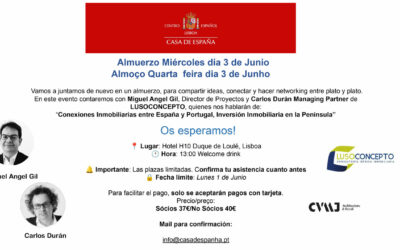 Almuerzo Miércoles día 3 de Junio – Almoço Quarta feira dia 3 de Junho