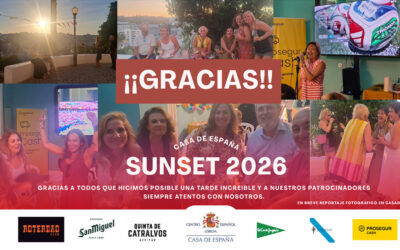 SUNSET – Casa de España – Jueves 2 de Julio – 19H-22H